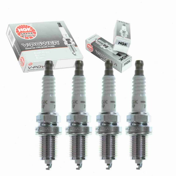 4 pc NGK V-Power Spark Plugs compatible with Dodge Stratus 2.4L L4 1995-2000
