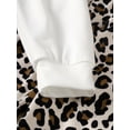 thumbnail image 6 of 13Y Big Girls Clothes 14Y Girls 2PCS Outfits Set One-shoulder Big Girls Long Sleeve Top Leopard Pants Set White, 6 of 8