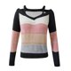 thumbnail image 3 of Puntoco Suéter Mujer Moda Cuello En V Manga Larga Hombro Frío Suéter De Punto Sudaderas Navidad Liquidación Puntoco Puntoco-1163, 3 of 5