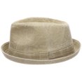 thumbnail image 2 of MIRMARU Men's Denim Washed Cotton Casual Vintage Style Fedora Sun Hat, 2 of 5