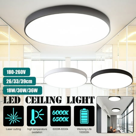 Ceiling Lights Led Flush Mount 6000k 6500k 18w 30w 36w Lighting Fixtures Daylight White For Living Room Bedroom Kitchen Hallway Office Canada Ceiling Lights Led Flush Mount 6000k, Plastic Ceiling Light Fixtures Canada