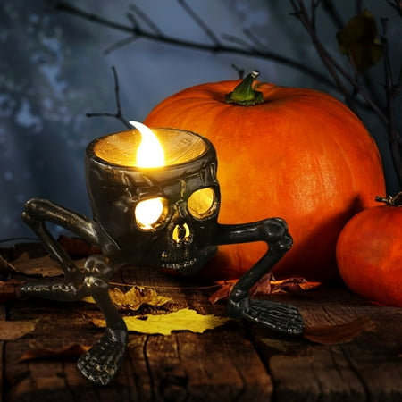 

Exhoden Halloween Candle Halloween Skeleton Hand Lights Arrangement Props Skeleton Feet Night Lights Halloween Candle Lights