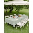 thumbnail image 4 of Outdoor Tablecloth with Umbrella Hole for Patio/Picnic/Party/Camping, Sage Green Ombre Waterproof Table Cloth Rectangle Table Cover Washable, Farmhouse Stripes Modern Abstract Art (60"x 84"), 4 of 8