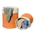 thumbnail image 2 of Colonial Mills Nicholas 2-Tone Braided Hamper, 15"x15"x18", Orange, 2 of 3