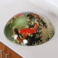 thumbnail image 6 of Fontaine by Italia Koi and Lily Pond Multi-Colored Tempered Glass 16in Round Vessel Sink, 6 of 11
