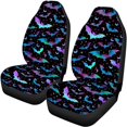 thumbnail image 6 of KUIFORTI Halloween Bat Car Seat Cover 4 PCS,Car Front Seats and Rear Bench Cove Universal Vehicle Seats Cushion Pad Mat Automotive Interior Protection Accessories, 6 of 7