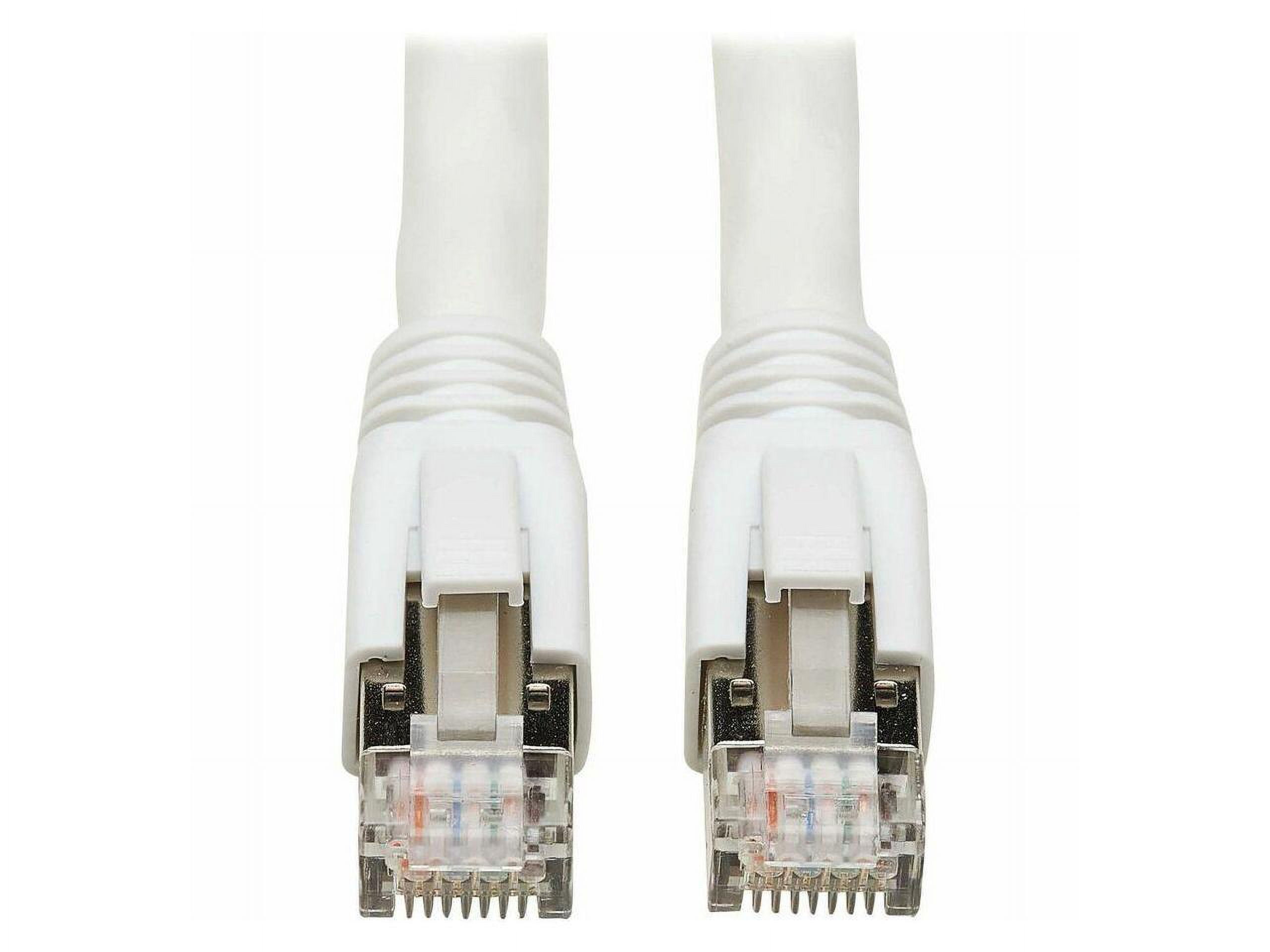 Eaton Tripp Lite Series Cat8 40G Snagless SSTP Ethernet Cable RJ45 M/M PoE White 10 ft. 3.1 m