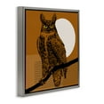 thumbnail image 4 of Stupell Industries Horned Owl & Full Moon Animals & Insects Painting Gray Floater Framed Canvas Art Print Wall Art, 25 x 25, 4 of 10