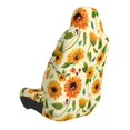thumbnail image 2 of Wukai Sunflowers And Butterflies Full Set Car Seat Covers with Soft Padding Universal Auto Front Seats Protector and Cushion Mat, 2 of 5