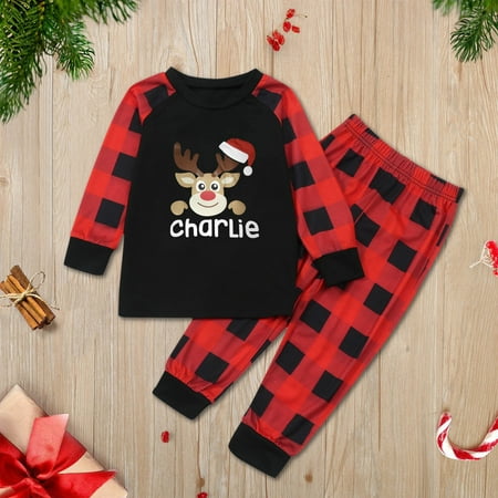 

Pxiakgy Christmas Hat Loungewear Christmas Family Matching Pajamas Women Men Kids Sleepwear christmas gifts Black 8