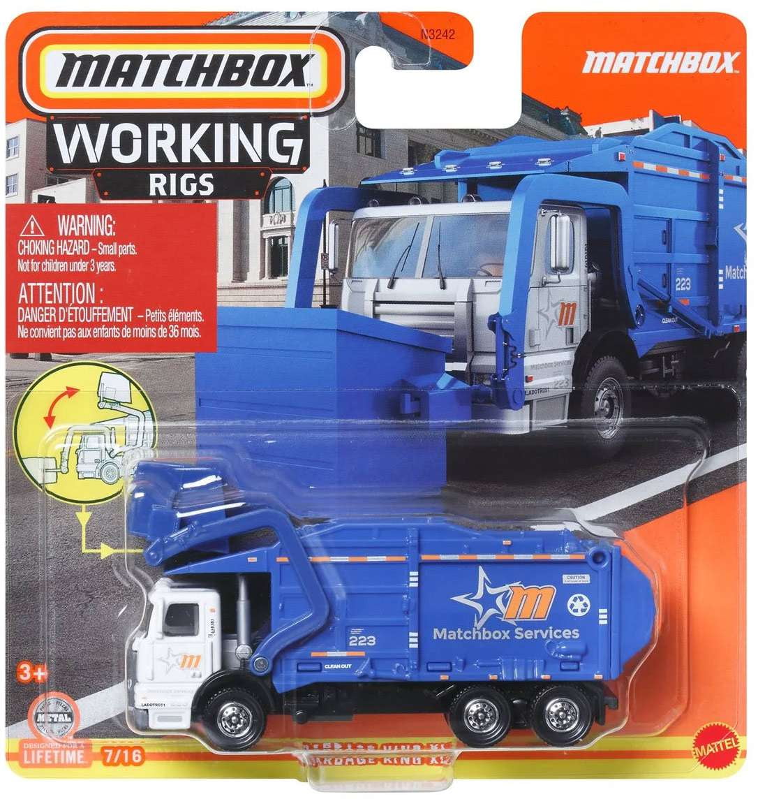 Matchbox Garbage King Truck (grün, 1:64) – Spielzeugauto Für Kinder Ab 3 Jahren