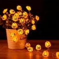 thumbnail image 4 of Halloween Pumpkin Lantern String Lights, 6.56FT 20LED Pumpkin Lights, Battery-Powered, Perfect for Indoor Outdoor Halloween Decoration (Orange), 4 of 8