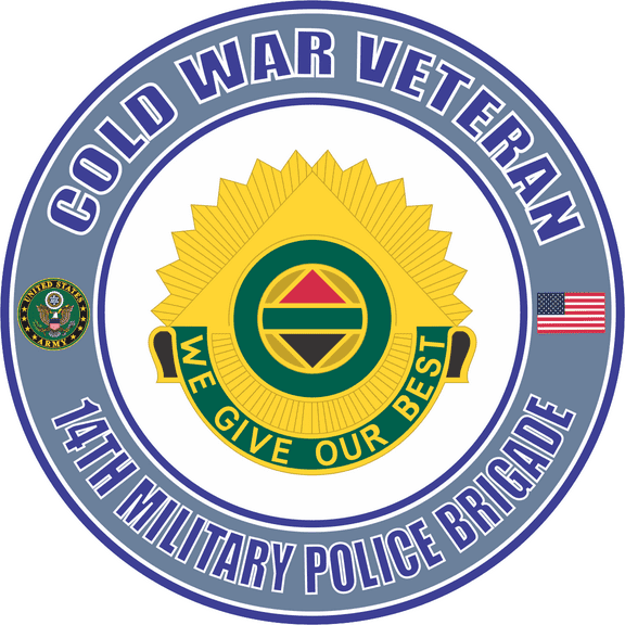 3.8 Inch U.S. Army Cold War 14th Military Police Brigade Veteran Decal