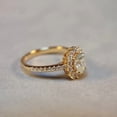 thumbnail image 3 of 2Ct Oval Cut Simulated Diamond Women Halo Wedding Ring 14k Yellow Gold Plated, 3 of 3
