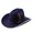 Navy, variant on Fedora Hat With Trim Party Dress Wide Brim Sun Hat for men Festivals Casual Outings