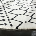 thumbnail image 2 of SAFAVIEH Himalaya Darin Geometric Wool Area Rug, Ivory/Black, 6' x 6' Round, 2 of 7