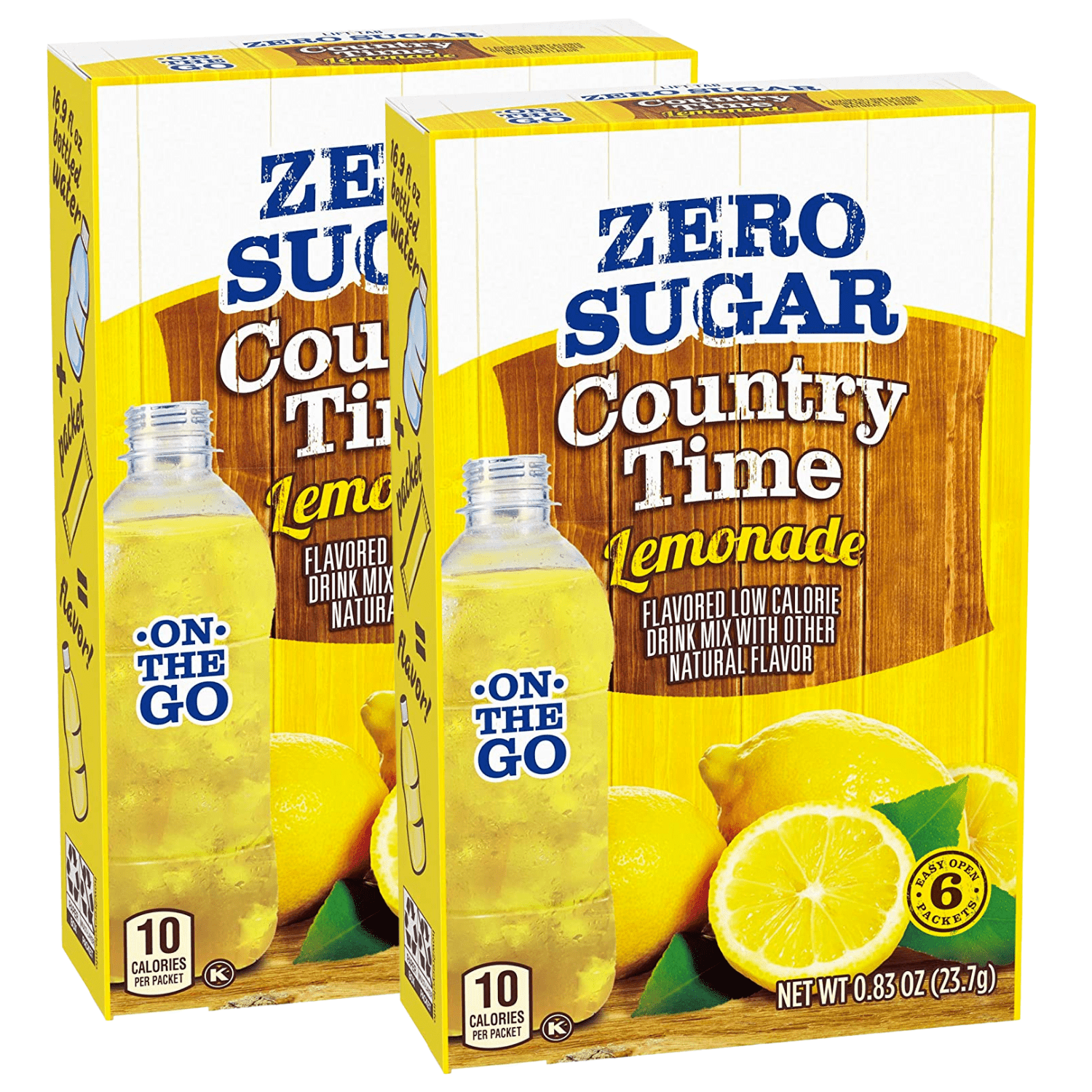 Country Time Zero Sugar Lemonade, Natural Lemon Flavoring, Sugar