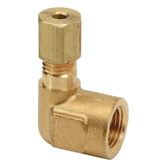 Thrifco Plumbing 4401391 #70 1/4 Inch x 1/4 Inch Lead-Free Brass Compression FIP 90 Elbow