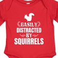 thumbnail image 4 of Inktastic Easily Distracted by Squirrels Boys or Girls Long Sleeve Baby Bodysuit, 4 of 5