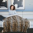 thumbnail image 4 of Catalonia Sherpa Fleece Blanket for Bed, Super Soft Plush Sofa Couch Throw Blanket, TV Bed Blanket, Comfy Cozy Fluffy Warm Comforter, Cheetah, 60'' x 80'', 4 of 7