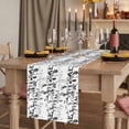 thumbnail image 2 of Table Runners 90 Inches Long Dress Scarves, Black Grey Botanical Farmhouse Coffee/Dining/Kitchen Table Runner for Living Room, Spring Floral Summer Farmhouse 13x90 Inch, 2 of 9