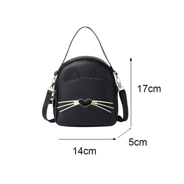 Bolsa de mensajero cruzado de cuero PU para mujer Mochila de hombro coreana bonita de dibujos animados Sywqhk Para Estrenar