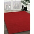 thumbnail image 3 of Ahgly Company Machine Washable Indoor Round Contemporary Ferrari Red Area Rugs, 5' Round, 3 of 7
