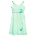 thumbnail image 3 of inhzoy Kids Flower Girls Junior Bridesmaids Dress Sleeveless Evening Formal Party Gowns Mint Green 14, 3 of 5
