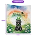thumbnail image 5 of Happy St. Patrick’s Day Newfoundland with Green Hat Shamrocks Rainbow Quilt Blanket Newfie Dog Lover Gifts Cozy Comforter Throw Blanket - 03007, 5 of 5