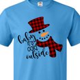 thumbnail image 4 of Inktastic Baby It's Cold Outside Cute Snowman in Plaid Print T-Shirt, 4 of 5