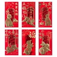 thumbnail image 1 of 6pcs Rabbit Year Red Envelopes Party Supplies Money Packing Bag Hongbao Paper Chinese New Year's 6pcs Cartoon Spring Festival, 1 of 20