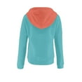 thumbnail image 2 of Uootdi Hoodie for Women Oversized Button Down Color Block Long Sleeve Sweatshirt Quarter Buttons Pullover Gift Fall Winter Comf y Shirts, 2 of 6