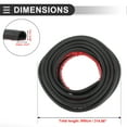 thumbnail image 4 of Unique Bargains Universal Car Weatherstrip Weather Stripping Self Adhesive Weather Seal Strip 26Ftx0.31" D-Shape EPDM, 4 of 7