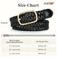 thumbnail image 6 of SUOSDEY Skinny Women's Braided Leather Belts 2pack Thin Woven Belt for Jeans Pants Dresses, 6 of 6