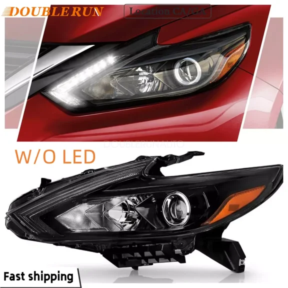 Halogen Headlight Headlamp Black Fit For 2016-2018 Nissan Altima Driver Side LH