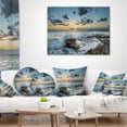 thumbnail image 4 of Designart Bright Sydney Sunset Over Sea - Seascape Throw Pillow - 12x20, 4 of 5