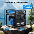 thumbnail image 5 of Gewna 4550W Portable Inverter Generator,Gas Powered Generator for Home Backup,Emergency,Camping,Epa Compliant,Blue, 5 of 8