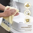 thumbnail image 4 of Unique Bargains Maple Leaf Jacquard Soft Absorbent Quick Dry Towels Yellow 2pk, 4 of 8