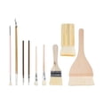 thumbnail image 1 of Pottery Glaze Brushes Ceramic Brushes 9 Different Shapes Artist Brushes Art Brush Set Oil Painting Canvas, 1 of 5