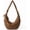 Brown, variant on PU Leather Crescent Bag for Women Hobo Shoulder Bag Half Moon Crossbody Bag Knotted Dumpling Bag Croissant Sling Bag