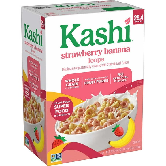 Kashi Strawberry Banana Loops Cereal, 25.4 oz.