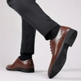 thumbnail image 7 of DADAWEN Dresses Shoe for Men Formal Business Classic Lace-up Shoes Brown Oxfords9US, 7 of 7
