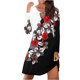 thumbnail image 1 of Vestidos Vintage Para Mujer Vestidos Estampados de Manga Larga Con Cuello Redondo Vestidos Con Botones Redondos Odeerbi ODB116405, 1 of 6