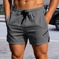 thumbnail image 3 of Gym Shorts Men Summer Elastic Waist Slim Fit Moisture Wicking Lightweight Athletic Workout Shorts with Pockets, 3 of 9