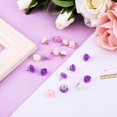thumbnail image 4 of 40pcs Purple Flower Push Pins, Multicolor Push Pins Cute Decorative Push Pins Gradient Flower Push Pins For Cork Board Bulletin Board Photo Map Office, 4 of 5
