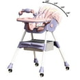 thumbnail image 2 of LUOLUO Baby HighChair for Boys and Girls 6-24 Months,Foldable Dining Chair with Wheels,Cyan, 2 of 10