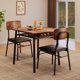thumbnail image 3 of Yeshouse Juego de comedor de 3 piezas para 2 personas, mesa pequeña de madera con estante y 2 sillas tapizadas, 3 of 7