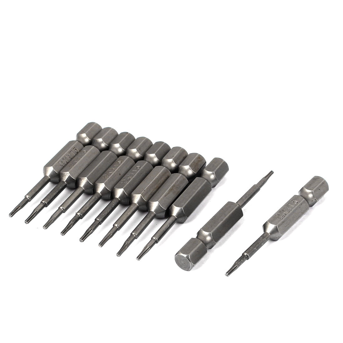 50mm Length 1.4mm Point T5 Torx Screwdriver Bits 10 Pcs