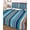 Blue, variant on Twin XL Quilt Bedding Set, Mexican Style Reversible Summer Quilt 3 Pieces, Colorful Mexico Stripes Orange Purple Lightweight Bedspreads Coverlets with 2 Pillow Shams for All Seasons