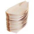 thumbnail image 2 of 50pcs Sushi Wooden Boat Disposable Snack Bowl Food Containers Boat Baskets Snack Tableware For Kitchen Dinner 3 inch 8.5X6X3CM, 2 of 6
